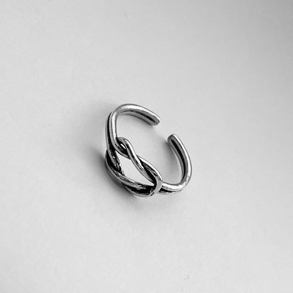 Sterling Silver Knot Toe Ring, Silver Ring - image 6